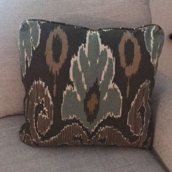 Throw Pillow - NWOT - Blue Green/Brown - Picture 2 of 4